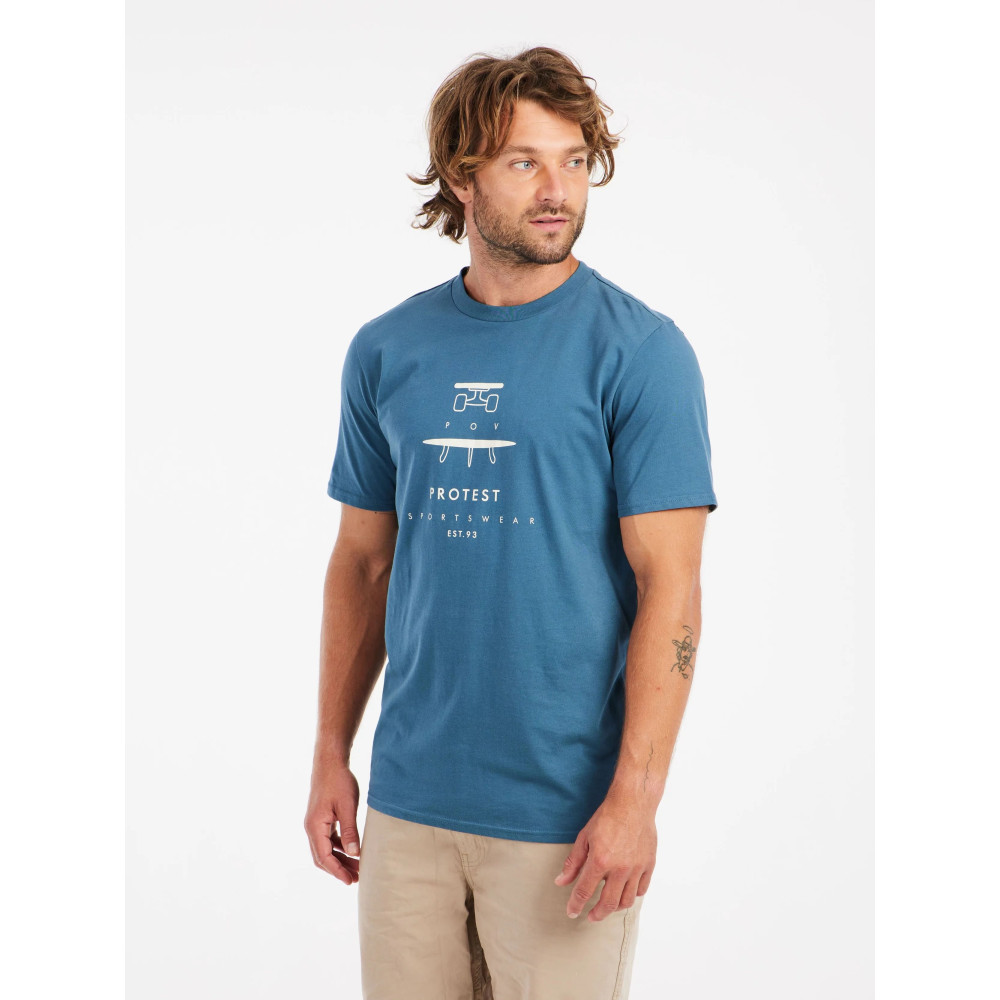 T-shirt Protest - Andros - Raku Blue