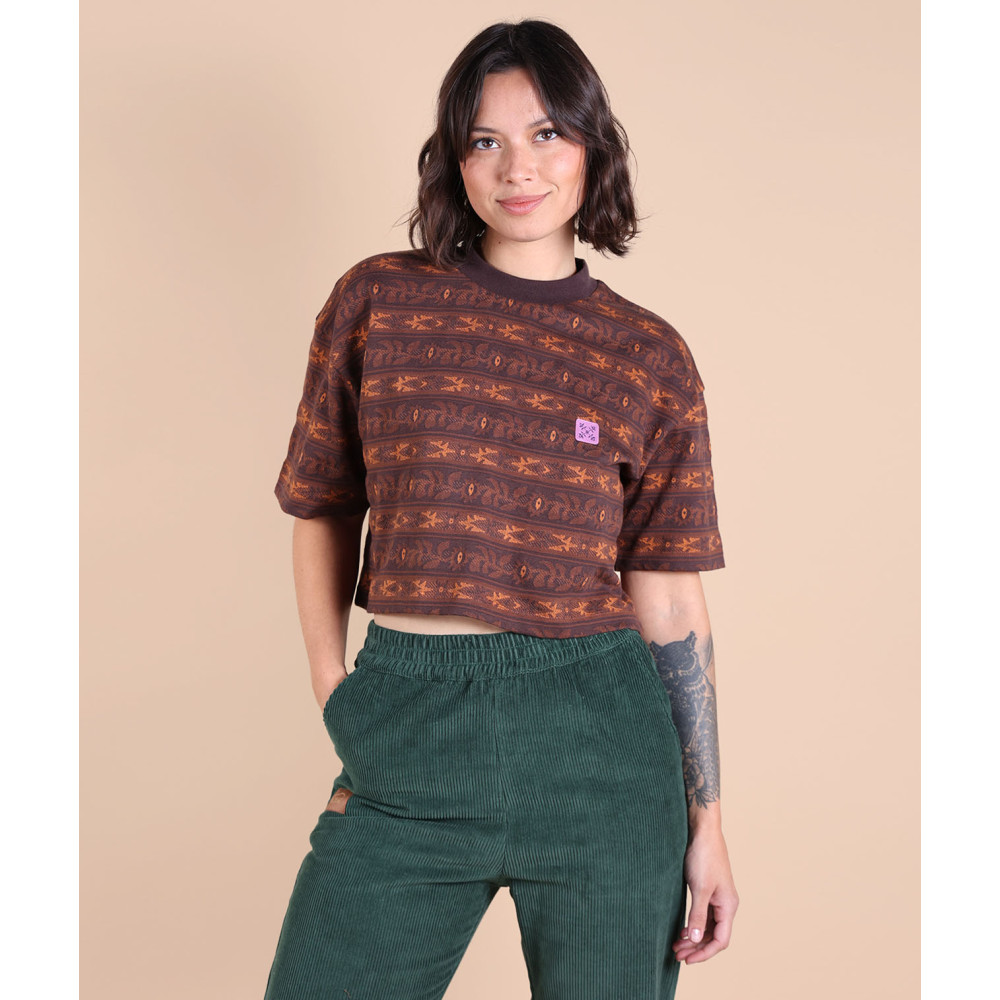 T-shirt Oxbow - Crest - Dark brown