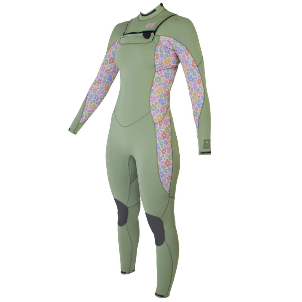 Combinaison Sooruz - Divine 3/2 mm Chest-zip - Organic oysterprene - Green