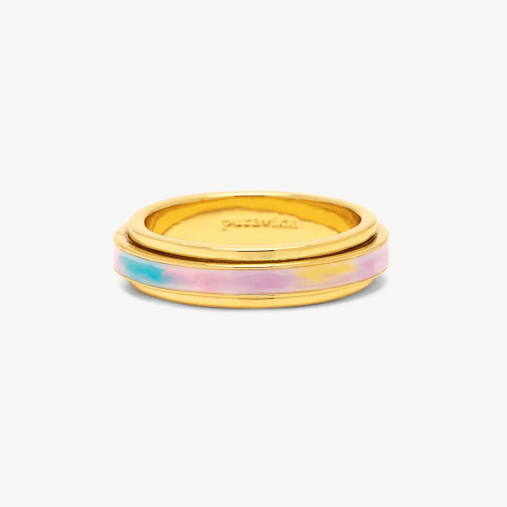 Bague Pura Vida - Tie dye fidget - Gold
